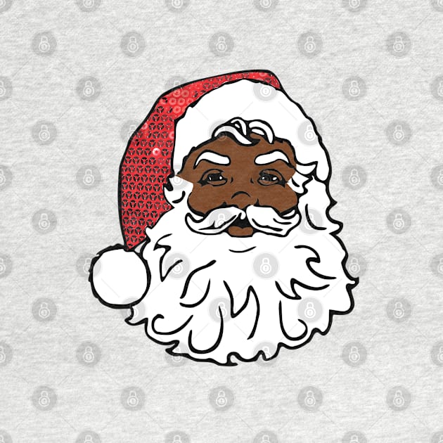 black santa claus christmas by gossiprag